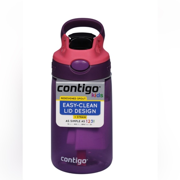 Purple Contigo Water Bottle Spill & Leak-Proof New - Picture 1 of 2